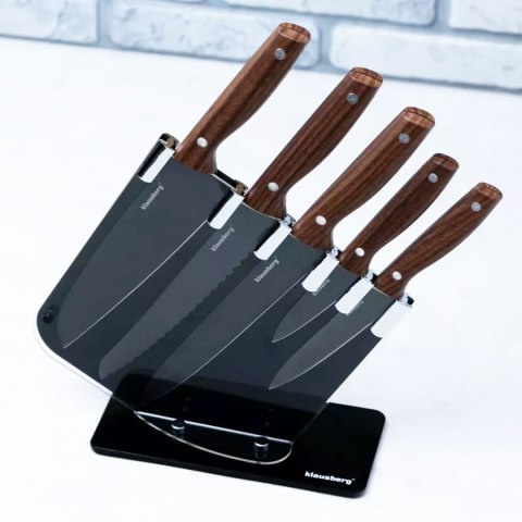 ZESTAW 5 KUCHENNYCH NOŻY W STOJAKU KLAUSBERG KB-7616 ZESTAW 5 KUCHENNYCH NOŻY W STOJAKU KLAUSBERG KB-7616