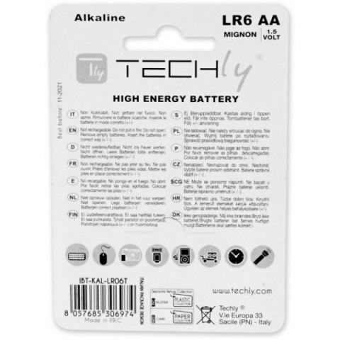 Baterie alkaliczne LR06 AA 4szt, (IBT-LR06T4B) Baterie alkaliczne LR06 AA 4szt, (IBT-LR06T4B)