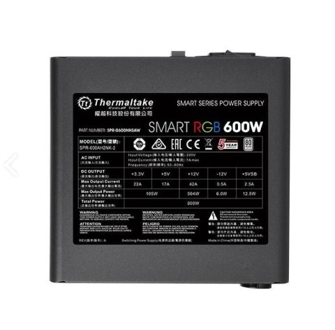 Smart 600W RGB (80+ 230V EU, 2xPEG, 120mm, Single Rail) Smart 600W RGB (80+ 230V EU, 2xPEG, 120mm, Single Rail)