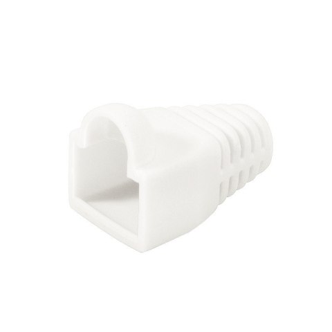 Wtyki RJ45 CAT.6 z osłoną, 100szt. ekranowane, biały Wtyki RJ45 CAT.6 z osłoną, 100szt. ekranowane, biały