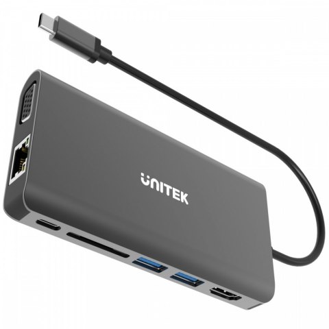 HUB 8-w-1 D1019A USB3.1 Typ-C + 2xUSB + HDMI + VGA + GIGA + SD HUB 8-w-1 D1019A USB3.1 Typ-C + 2xUSB + HDMI + VGA + GIGA + SD