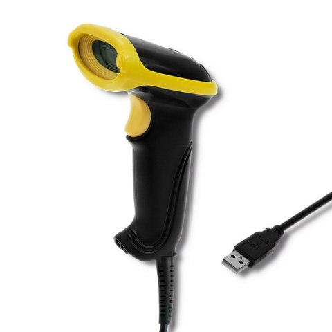 Laserowy czytnik kodów 1D | 2D | USB |Czarny Laserowy czytnik kodów 1D | 2D | USB |Czarny