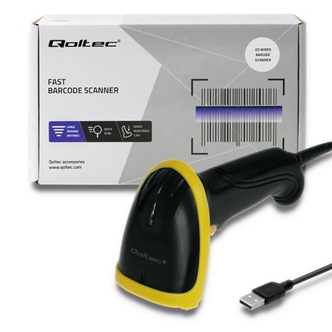 Laserowy czytnik kodów 1D | 2D | USB |Czarny Laserowy czytnik kodów 1D | 2D | USB |Czarny