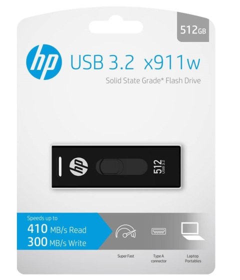 Pendrive 512GB HP USB 3.2 USB HPFD911W-512 Pendrive 512GB HP USB 3.2 USB HPFD911W-512
