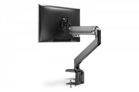 Ramię biurkowe pojedyncze z zaciskiem, 1xLCD, max. 35", max. obciążenie 15kg, ze sprężyną gazową