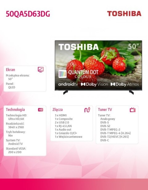 Telewizor QLED 50 cali 50QA5D63DG