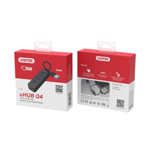 Hub USB-A; 4x USB-A 3.1; Aktywny; 10W; H1117A Hub USB-A; 4x USB-A 3.1; Aktywny; 10W; H1117A