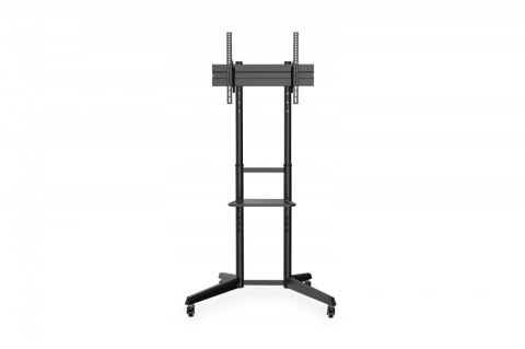 Stojak mobilny pojedynczy z półką 1xLCD max. 70" max. 50kg, VESA max. 600x400