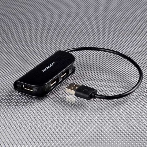 Hub HUE-X4B 4-portowy USB 2.0 kabel 20cm Czarny Hub HUE-X4B 4-portowy USB 2.0 kabel 20cm Czarny