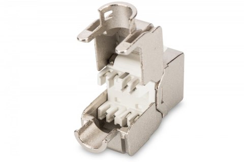 Moduł (gniazdo) Keystone kat. 5e, RJ45 (8P8C), STP, ekranowany, beznarzędziowy, stalowy, klasa D Moduł (gniazdo) Keystone kat. 5e, RJ45 (8P8C), STP, ekranowany, beznarzędziowy, stalowy, klasa D