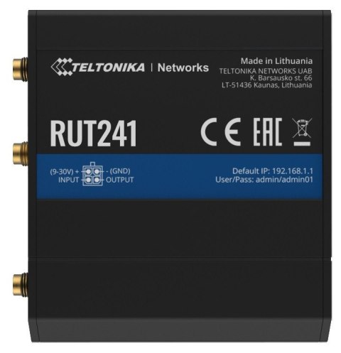 Router LTE RUT241 (Cat 4), 2G, WiFi, Ethernet Router LTE RUT241 (Cat 4), 2G, WiFi, Ethernet