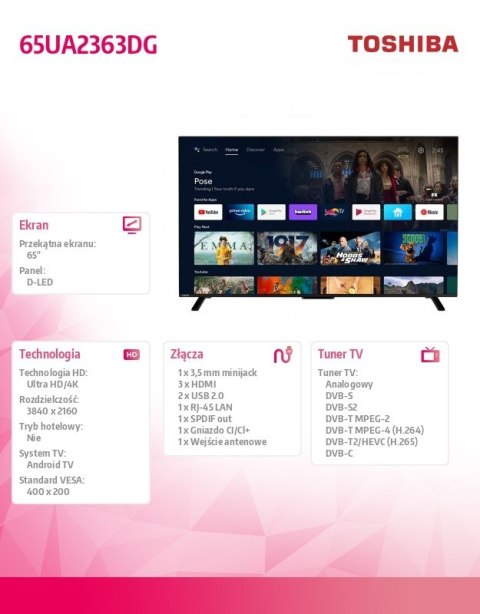 Telewizor LED 65 cali 65UA2363DG