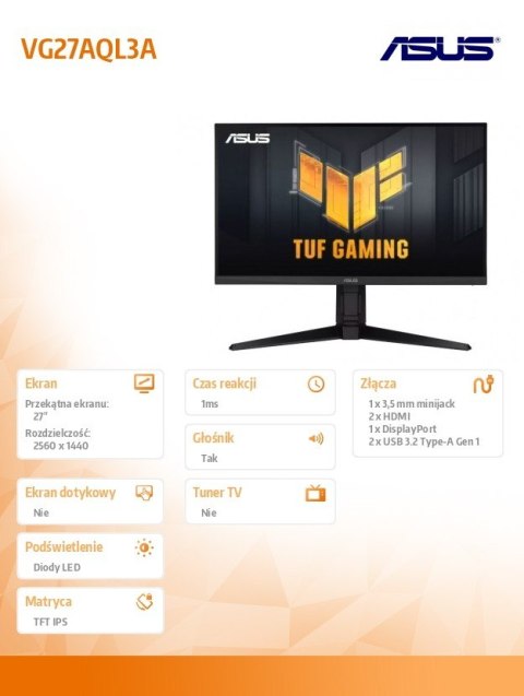 Monitor 27 cali VG27AQL3A Monitor 27 cali VG27AQL3A