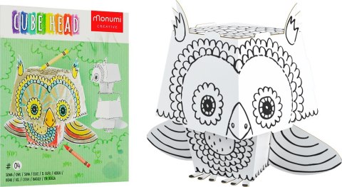 "Sowa" kolorowanka-składanka 3D dla dzieci "Sowa" kolorowanka-składanka 3D dla dzieci