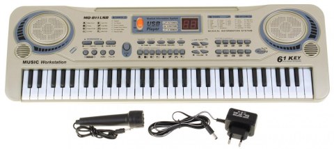 Beżowy Keyboard dla dzieci 5+ Mikrofon + Nagrywanie + USB MP3 - model nr 811 Beżowy Keyboard dla dzieci 5+ Mikrofon + Nagrywanie + USB MP3 - model nr 811