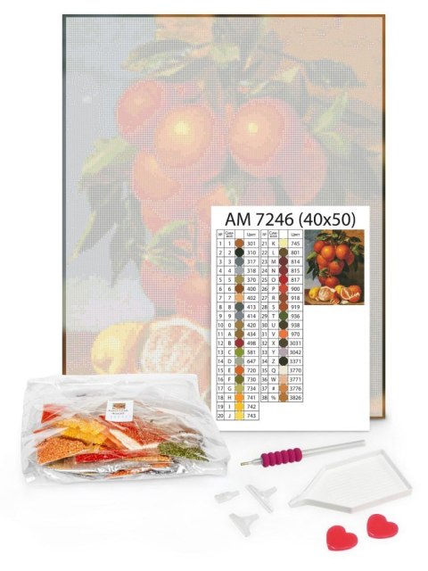 Diamentowa mozaika Bajkowy las 40x50 Płótno + Cyrkonie + Rysik 3w1 + Kleje Diamentowa mozaika Bajkowy las 40x50 Płótno + Cyrkonie + Rysik 3w1 + Kleje