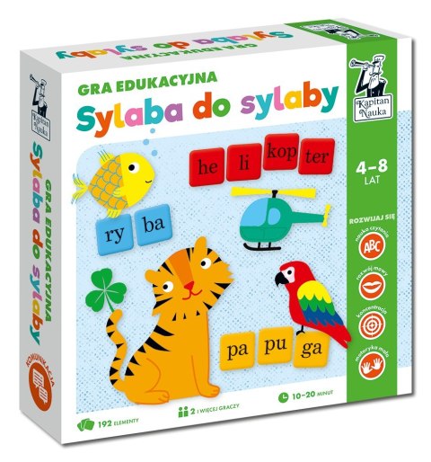 Gra edukacyjna "Sylaba do sylaby" dla dzieci 4-8 lat + Układanie wyrazów + Nazywanie obrazków Gra edukacyjna "Sylaba do sylaby" dla dzieci 4-8 lat + Układanie wyrazów + Nazywanie obrazków