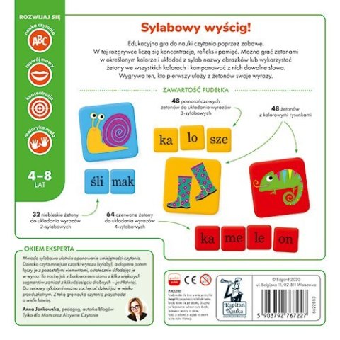 Gra edukacyjna "Sylaba do sylaby" dla dzieci 4-8 lat + Układanie wyrazów + Nazywanie obrazków Gra edukacyjna "Sylaba do sylaby" dla dzieci 4-8 lat + Układanie wyrazów + Nazywanie obrazków
