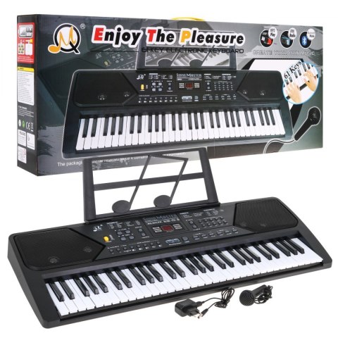 Keyboard z trybem nauki dla dzieci 5+ Stojak na nuty Mikrofon Radio - model nr 600 Keyboard z trybem nauki dla dzieci 5+ Stojak na nuty Mikrofon Radio - model nr 600