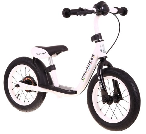 Rowerek biegowy SporTrike Balancer dla dzieci Biały Pierwszy rowerek do Nauki jazdy Rowerek biegowy SporTrike Balancer dla dzieci Biały Pierwszy rowerek do Nauki jazdy
