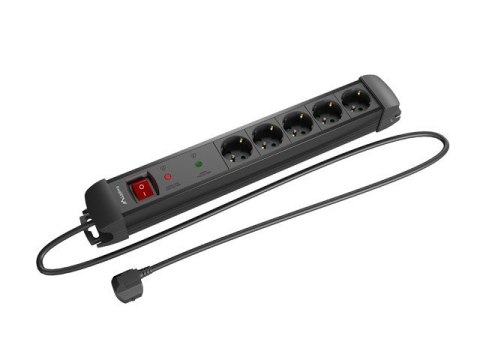 Listwa zasilająca 5.0m 5x230 SC SP1-05F-0500-BK