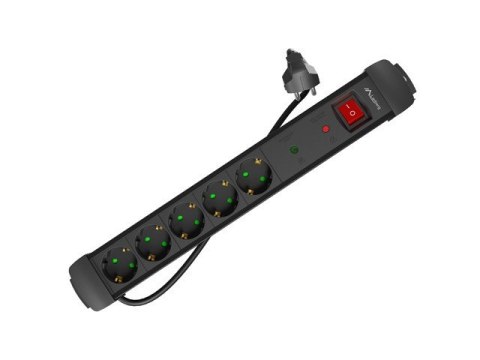 Listwa zasilająca 5.0m 5x230 SC SP1-05F-0500-BK