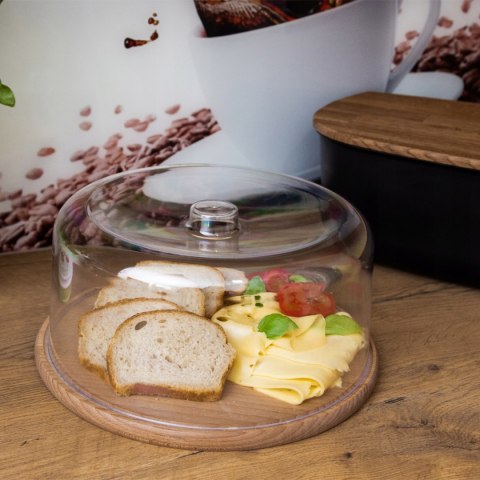 PATERA DREWNIANA Z KLOSZEM 30cm NA SERY CIASTO PATERA DREWNIANA Z KLOSZEM 30cm NA SERY CIASTO