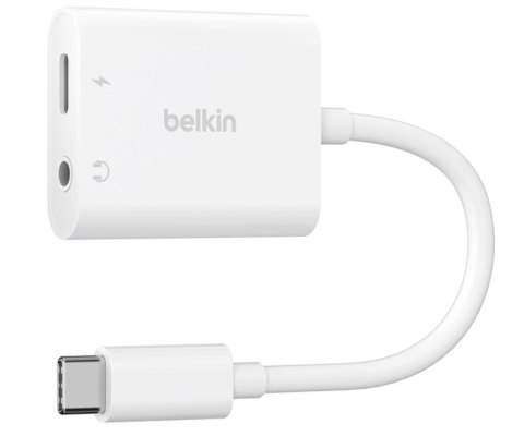 Adapter USB-C to 3.5 MM AUDIO + kabel USB-C biały