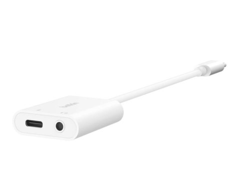 Adapter USB-C to 3.5 MM AUDIO + kabel USB-C biały