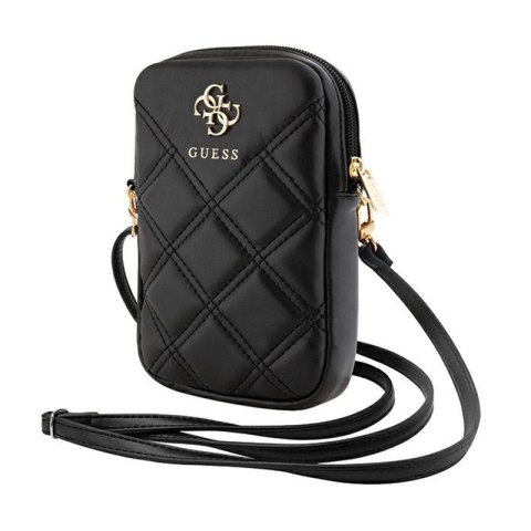 Guess Zip Quilted 4G - Torebka na telefon (czarny) Guess Zip Quilted 4G - Torebka na telefon (czarny)