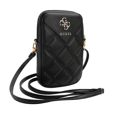 Guess Zip Quilted 4G - Torebka na telefon (czarny) Guess Zip Quilted 4G - Torebka na telefon (czarny)