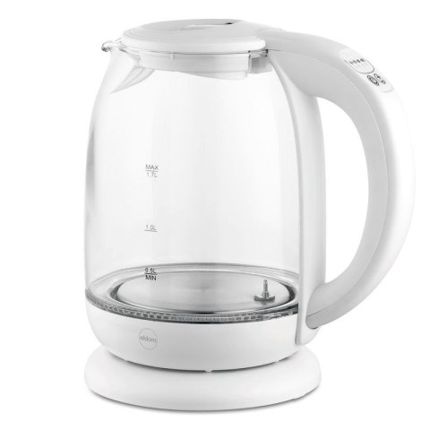 ELDOM CZAJNIK SZKLANY LUMI, POJ. 1,7 L,REG TEMP. WODY, 2200 W,BIAŁY C510B ELDOM CZAJNIK SZKLANY LUMI, POJ. 1,7 L,REG TEMP. WODY, 2200 W,BIAŁY C510B