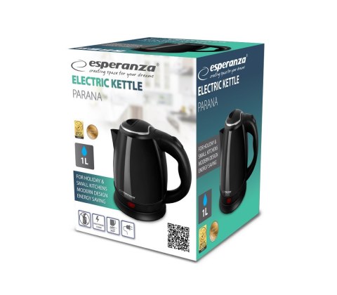 ESPERANZA CZAJNIK ELEKTRYCZNY PARANA 1.0 L CZARNY EKK128K ESPERANZA CZAJNIK ELEKTRYCZNY PARANA 1.0 L CZARNY EKK128K
