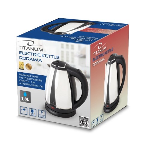 TITANUM CZAJNIK ELEKTRYCZNY RORAIMA 1.8 L SREBRNY TKK102S TITANUM CZAJNIK ELEKTRYCZNY RORAIMA 1.8 L SREBRNY TKK102S