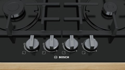 Płyta gazowa BOSCH PNP6B6B90 (4 pola grzejne; kolor czarny) Płyta gazowa BOSCH PNP6B6B90 (4 pola grzejne; kolor czarny)