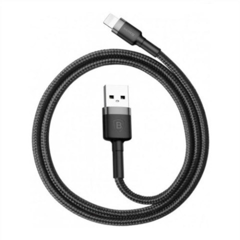BASEUS KABEL LIGHTNING USB 2,4A 1M SZARO-CZARNY BASEUS KABEL LIGHTNING USB 2,4A 1M SZARO-CZARNY