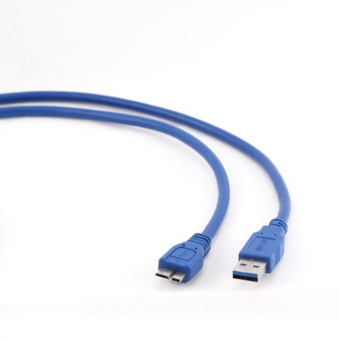 Kabel GEMBIRD CCP-MUSB3-AMBM-0.5M (USB M - Micro USB M; 0,50m; kolor niebieski) Kabel GEMBIRD CCP-MUSB3-AMBM-0.5M (USB M - Micro USB M; 0,50m; kolor niebieski)