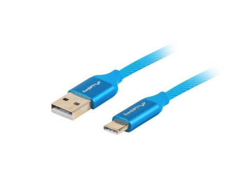 Kabel Lanberg Premium QC 3.0 CA-USBO-22CU-0005-BL (USB 2.0 typu A M - USB typu C M; 0,50m; kolor niebieski) Kabel Lanberg Premium QC 3.0 CA-USBO-22CU-0005-BL (USB 2.0 typu A M - USB typu C M; 0,50m; kolor niebieski)
