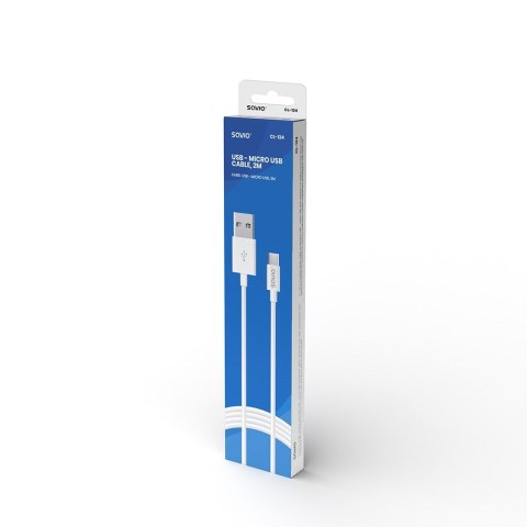 Kabel SAVIO CL-124 (Micro USB - USB 2.0 typu A ; 2m; kolor biały) Kabel SAVIO CL-124 (Micro USB - USB 2.0 typu A ; 2m; kolor biały)