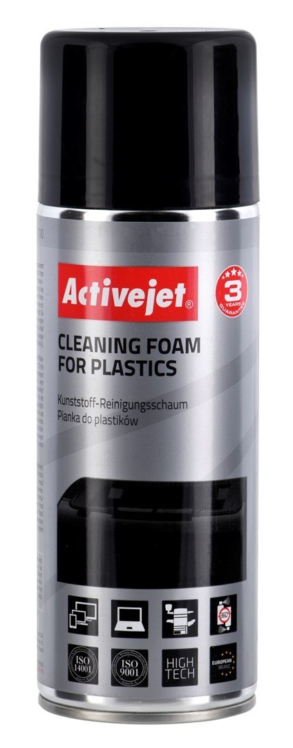 Activejet AOC-100 Pianka do plastiku, 400 ml. Pianka z aktywnymi cząsteczkami, usuwająca wszelkiego rodzaju zanieczyszczenia pow Activejet AOC-100 Pianka do plastiku, 400 ml. Pianka z aktywnymi cząsteczkami, usuwająca wszelkiego rodzaju zanieczyszczenia pow