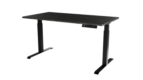 Biurko z el. reg. wys. MOON 150x80 czarny/san sebas Biurko z el. reg. wys. MOON 150x80 czarny/san sebas