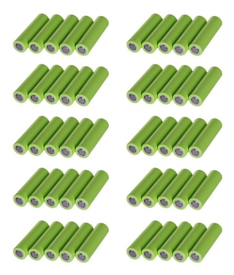 GREEN CELL OGNIWA 18650 50X AKUMULATOR 18650 LI-ION INR1865029E 3.7V 2900MAH