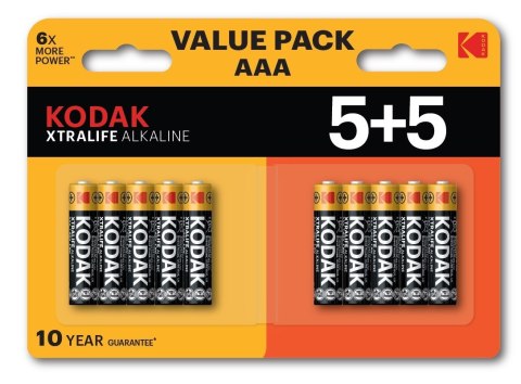 KODAK BATERIE ALKALICZNE XTRALIFE AAA LR3 5+5 (10PACK) KODAK BATERIE ALKALICZNE XTRALIFE AAA LR3 5+5 (10PACK)