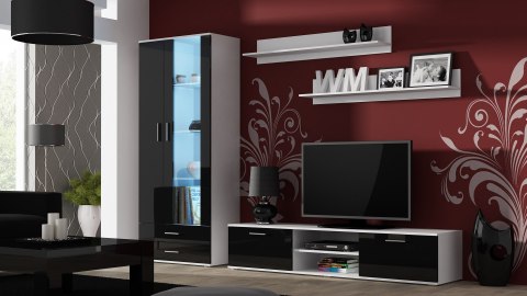 Witryna SOHO S6 2D2S biały/ czarny połysk Witryna SOHO S6 2D2S biały/ czarny połysk