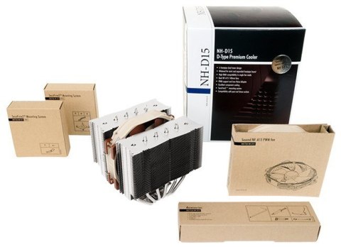 Chłodzenie CPU NOCTUA NH-D15 2 x140 mm AMD, Intel Chłodzenie CPU NOCTUA NH-D15 2 x140 mm AMD, Intel