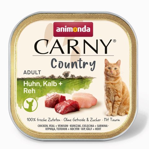 ANIMONDA Carny Country kurczak,cielęcina,sarna karma mokra dla kotów 100g ANIMONDA Carny Country kurczak,cielęcina,sarna karma mokra dla kotów 100g