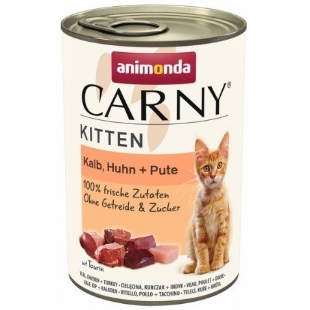 ANIMONDA Carny Kitten Cielęcina Kurczak Indyk - mokra karma dla kota - 400 g ANIMONDA Carny Kitten Cielęcina Kurczak Indyk - mokra karma dla kota - 400 g