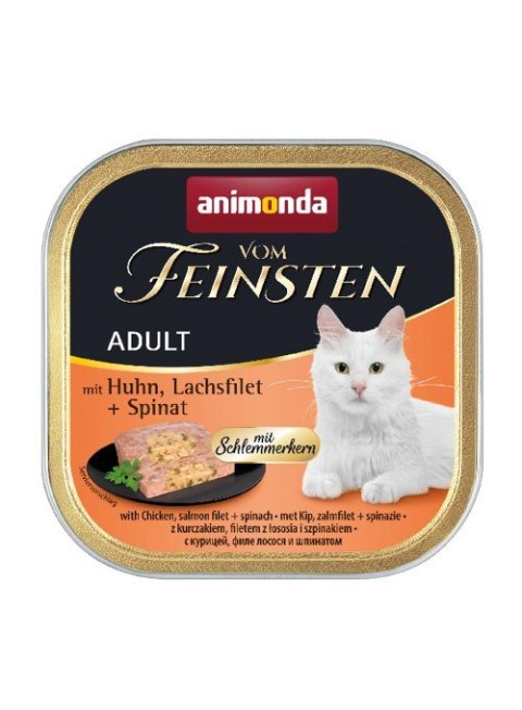 ANIMONDA Vom Feinsten Classic Cat smak: kurczak, łosoś + szpinak 100g ANIMONDA Vom Feinsten Classic Cat smak: kurczak, łosoś + szpinak 100g