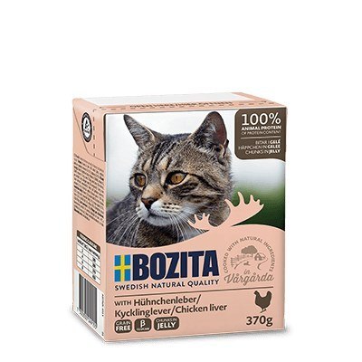 BOZITA Mięsne kawałki z wątróbką w galaretce 370g BOZITA Mięsne kawałki z wątróbką w galaretce 370g