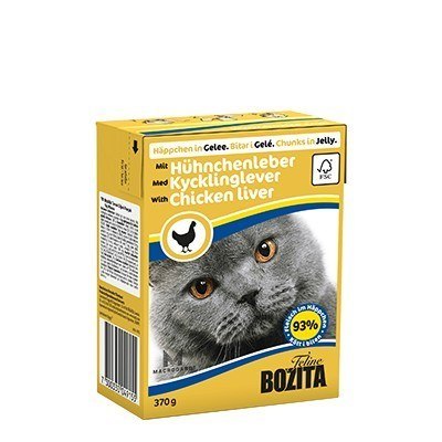 BOZITA Mięsne kawałki z wątróbką w galaretce 370g BOZITA Mięsne kawałki z wątróbką w galaretce 370g